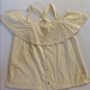 Fun and yellow & white striped summer top.